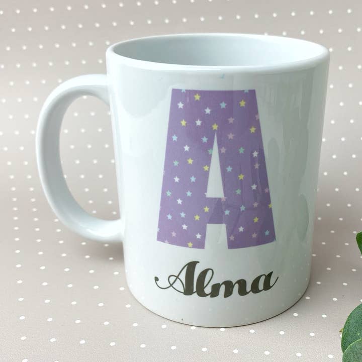 Mok met initiaal en naam voor wholesale door MissCreatica