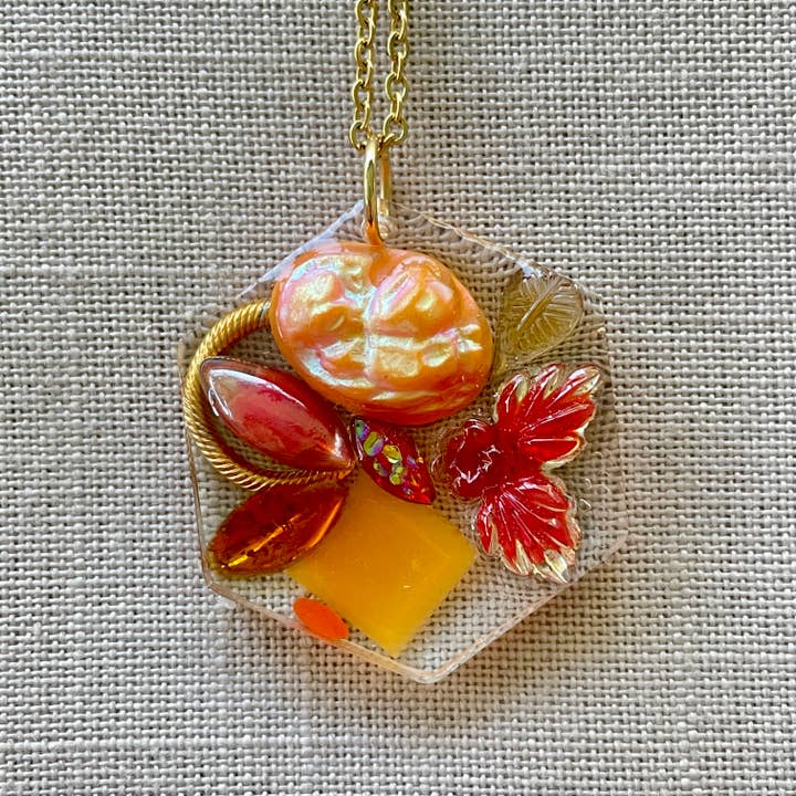Orange Sherbet Pendant for wholesale by Retro Ruby Jewels