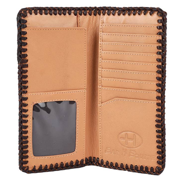 LS Western - Wholesale Wallet - Men's - BEBGM176-Western Leather Bifold Wallet3