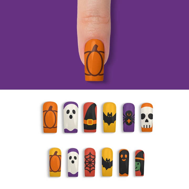 FYNE BODY - Wholesale Press-on/fake nails - Candy Corn Cuties Multicolor Halloween Press-On Nails39