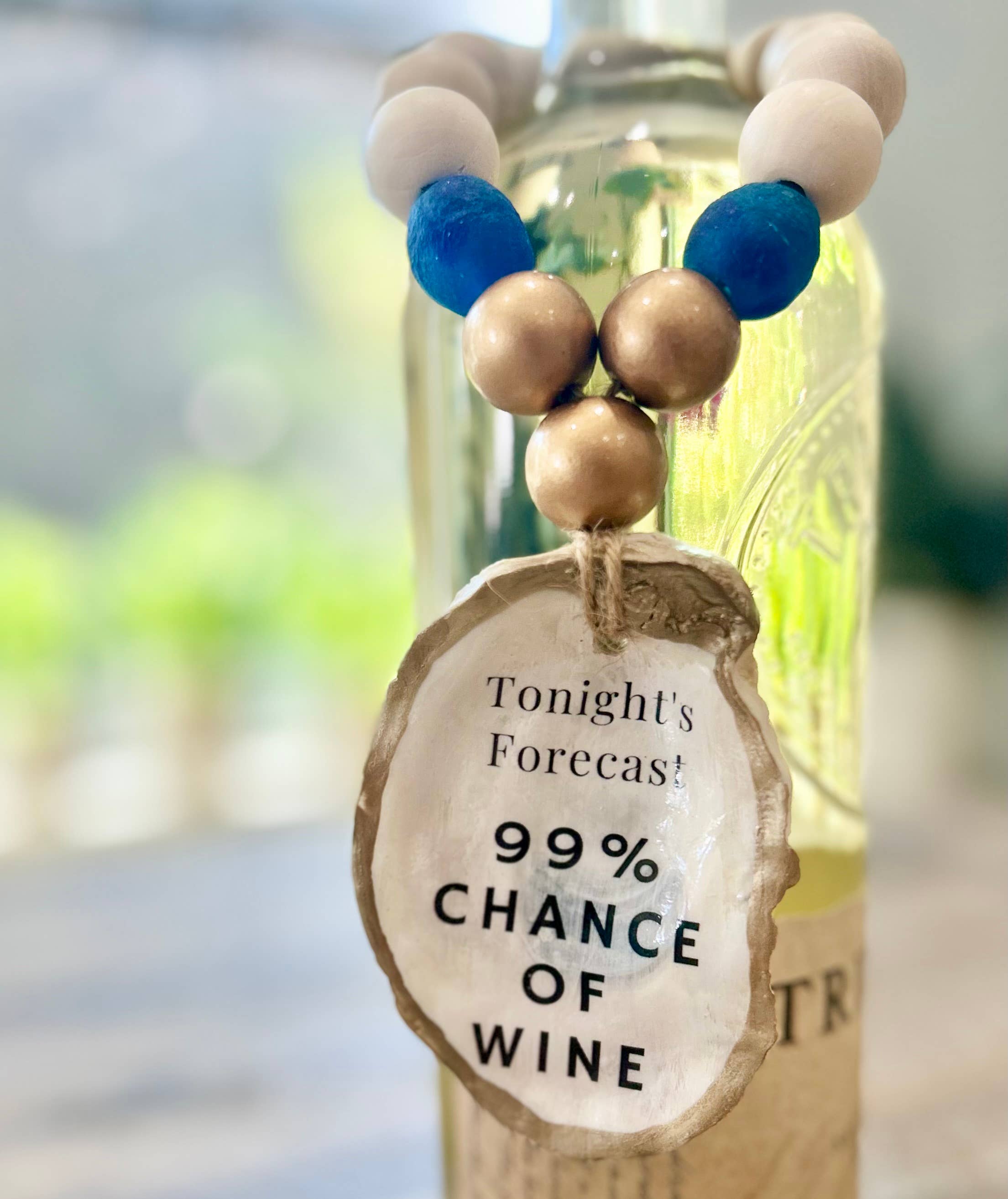 Coast and Cork - Wholesale Wine Charm - Tonight's Forecast 99% Chance of Wine - Beaded Bottle Charm5