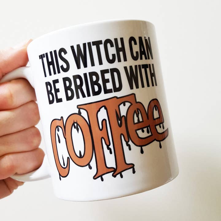 Handmade "This Witch Can Be Brided With Coffee" Mug - Hallow for wholesale by Matriarch Handmade