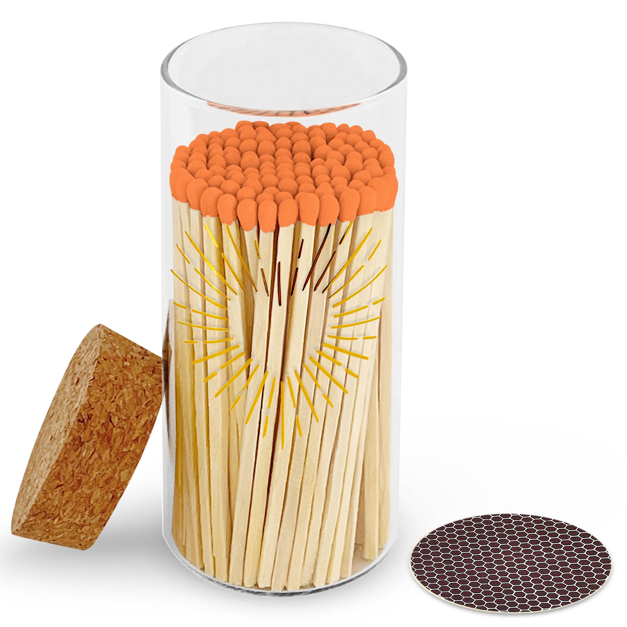 Thankful Greetings – wholesale Tändsticka – Guldtryck med 4" tändstickor & stor korktoppburk11