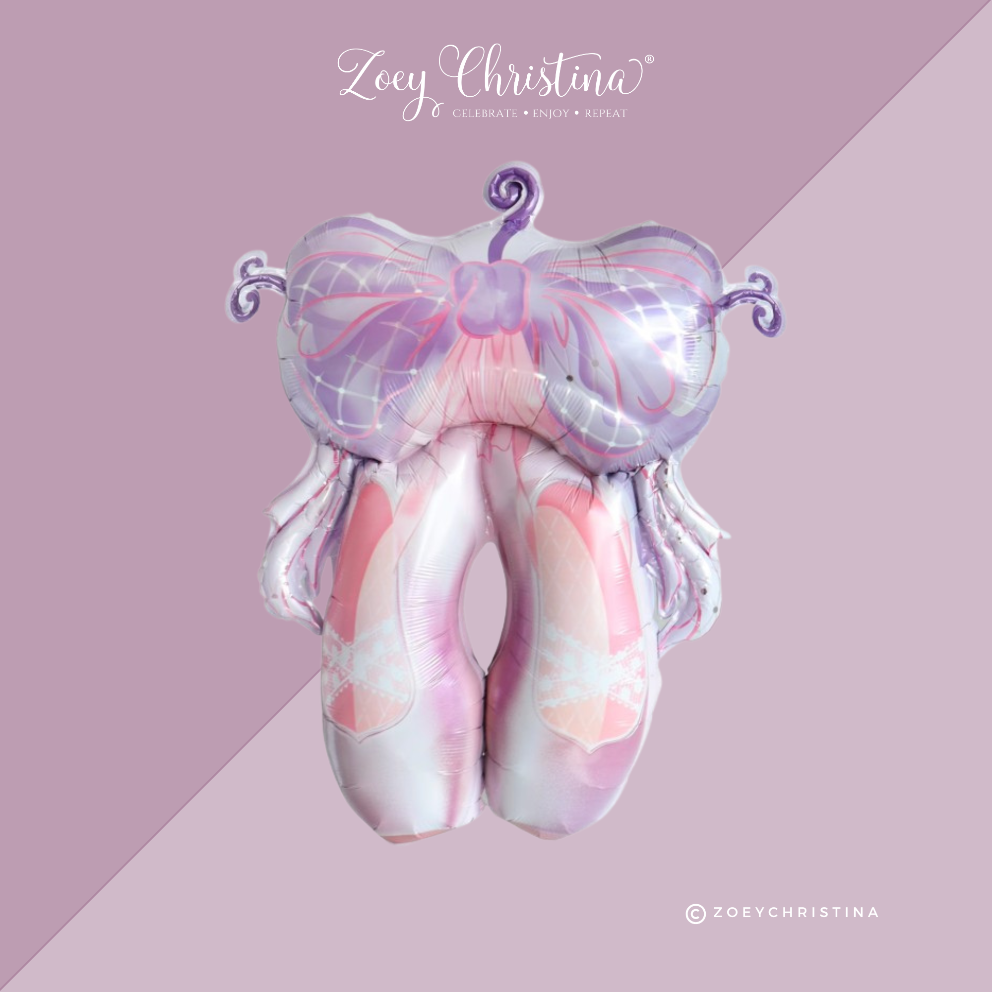 Zoey Christina - Vente Ballon - Ballon en aluminium chaussons de ballet – Danse, récital et ballerine0