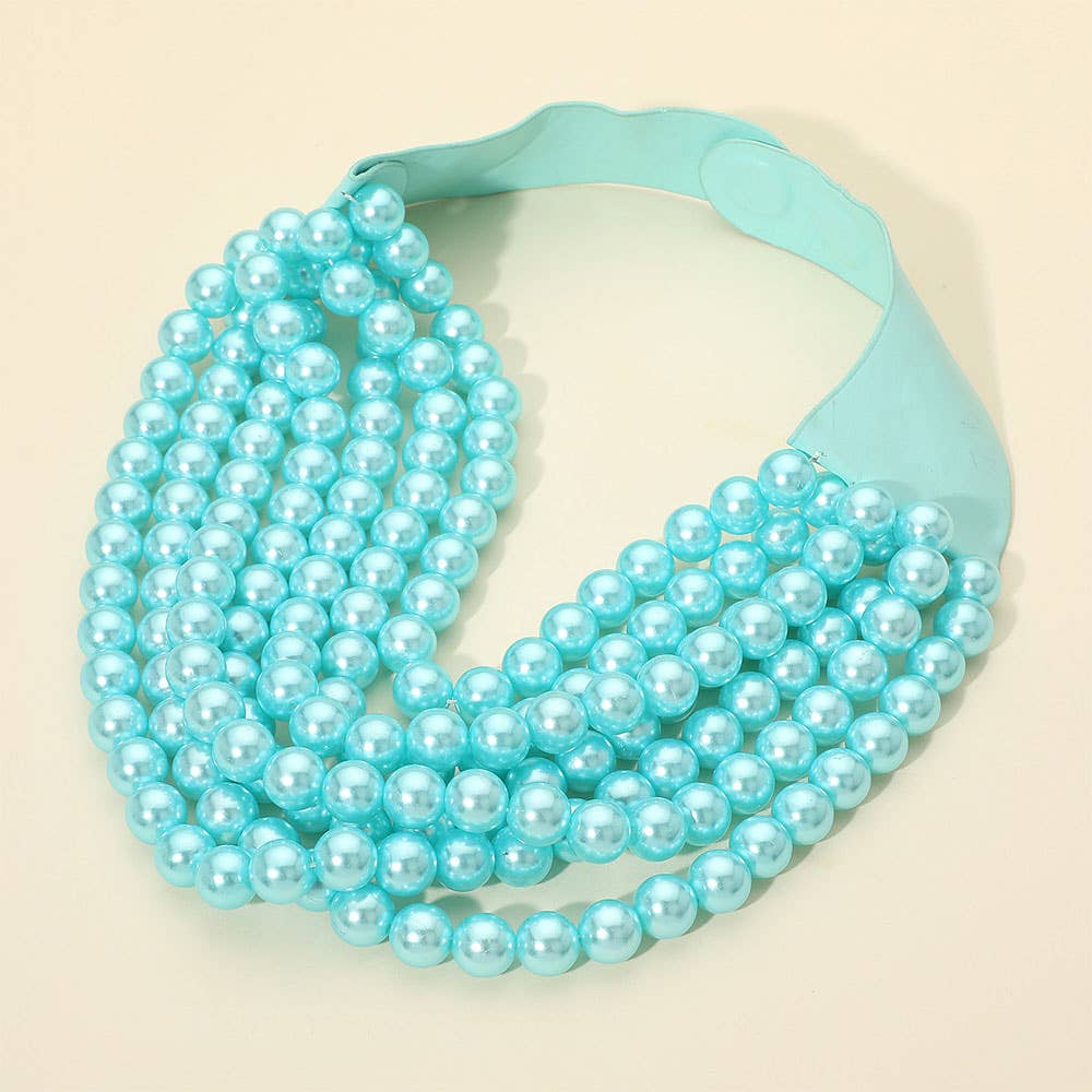 Sensibling Corp. - Wholesale Beaded/Pearl Necklace -  Multi Layered Pearl Beaded Collar Magnetic Necklace8