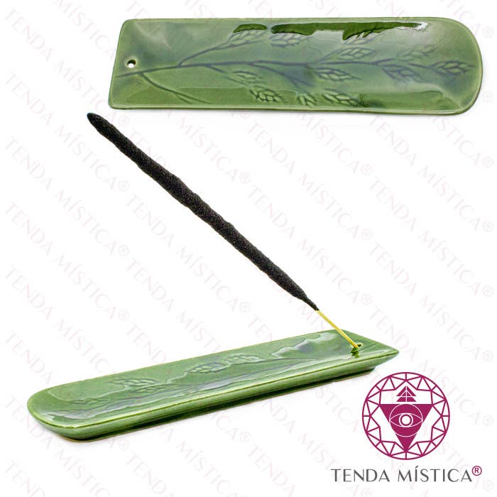 Tenda Mística – wholesale Rökelsehållare – Tenda Mística grönt trä keramisk rökelsehållare0