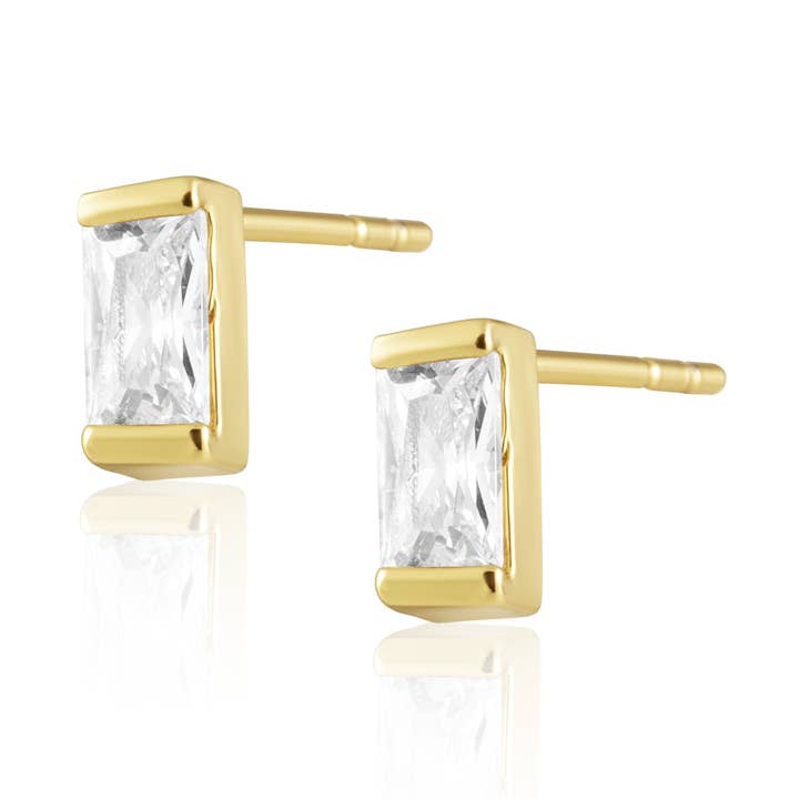 Sheila Baguette Stud for wholesale by Sahira Jewelry Design