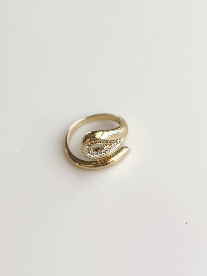 18K forgyldt justerbar ring for engroshandel hos Ostella