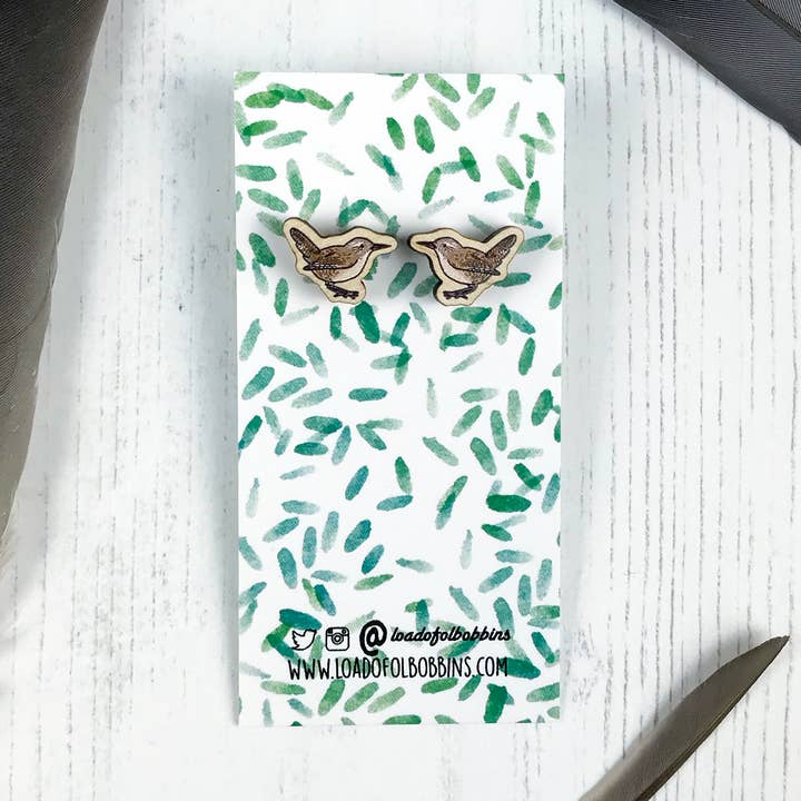 Wren Stud Earrings for wholesale by Loadofolbobbins