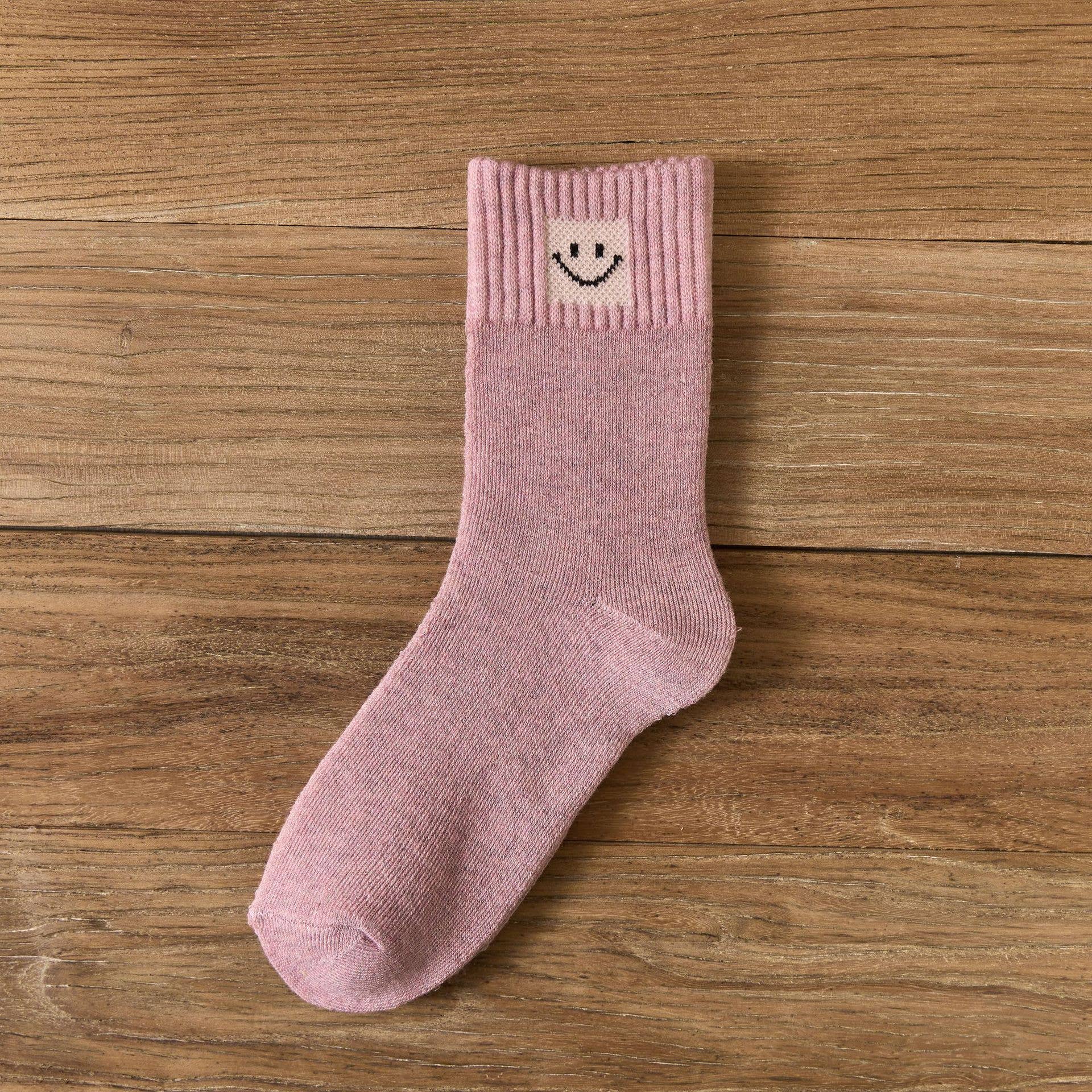 MKS America - Wholesale Socks - Women's - Smiley Face Icon Fleece Socks7
