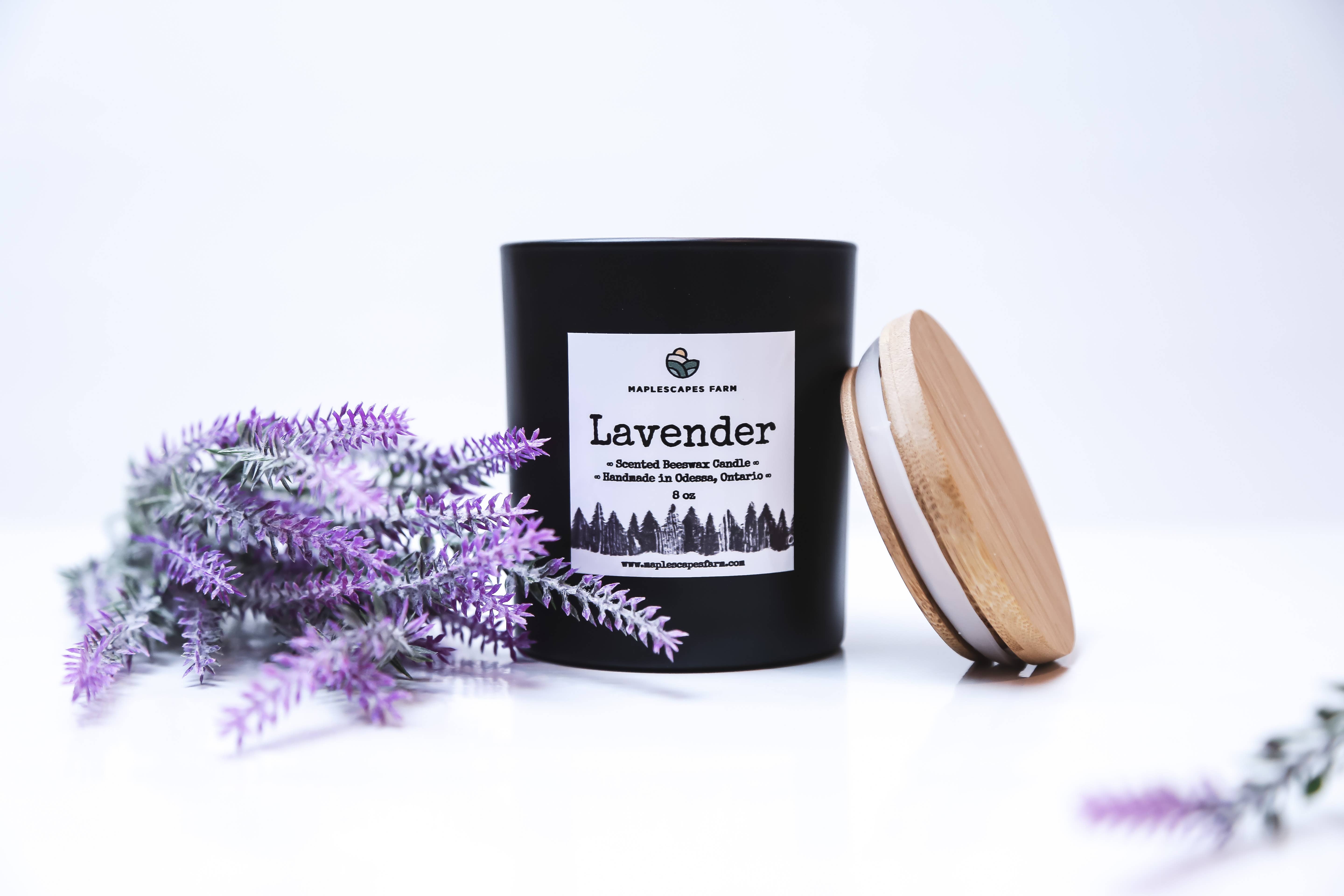 Maplescapes Farm - Vendita all'ingrosso Candela in vasetto - Candela in cera d'api - Lavanda1
