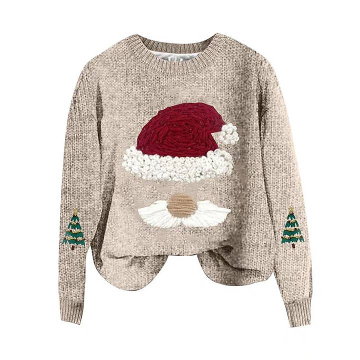 Suhkasana - Wholesale Knit Sweater - Women's - Christmas Sweater Women Loose Knit Holiday Pullover Top1