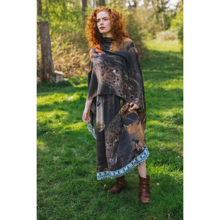 Market of Stars - Wholesale Scarf - Women's - Wild Beauty Bohemian Scarf with Peacock Print