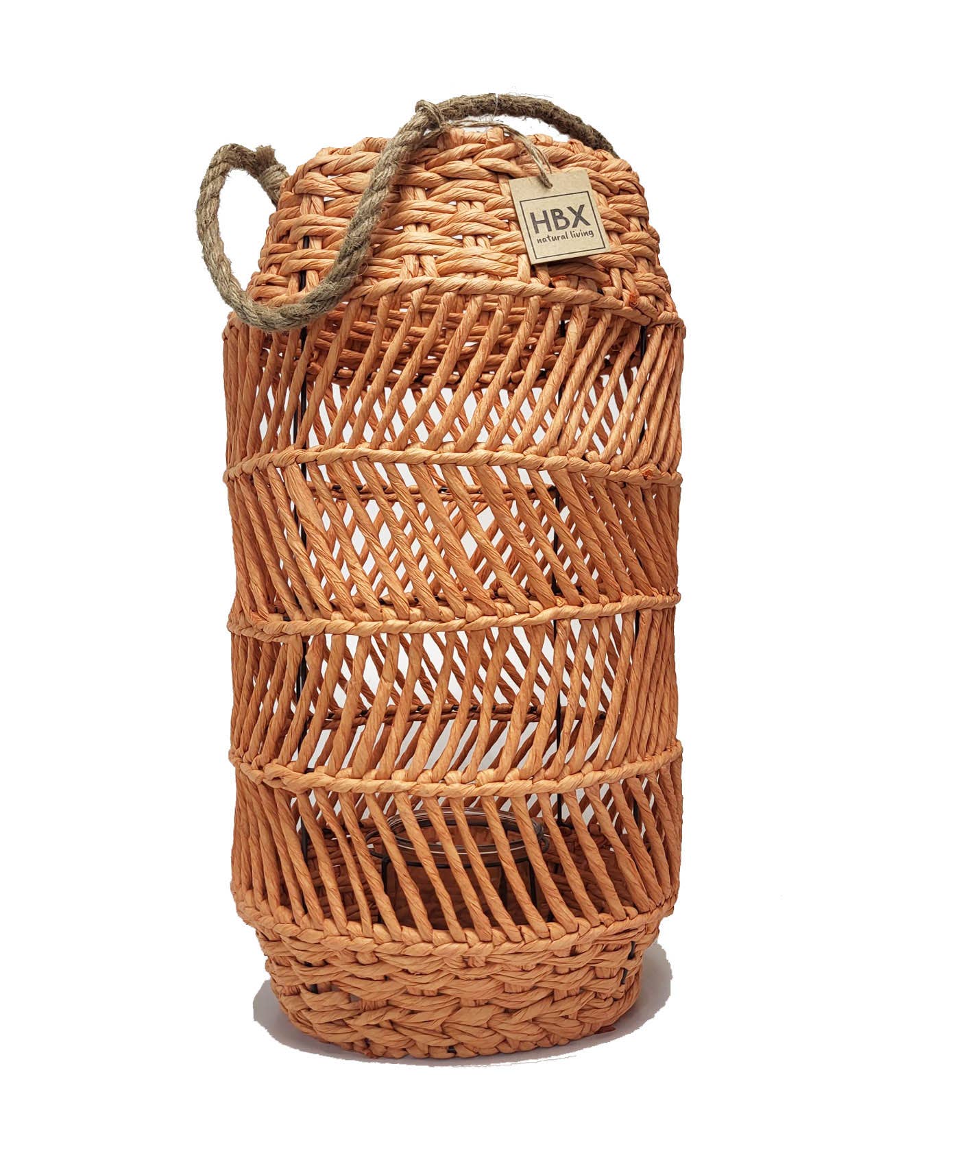 NHP International - Wholesale Lantern - HBX orange rattan Deia lanterns 50cm5