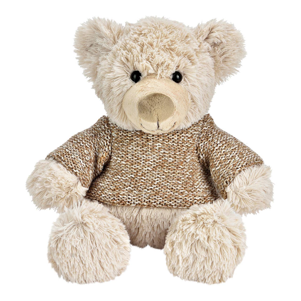 Wurm – Peluche - Crianças e bebés por atacado – Urso de peluche com camisola, Creme/Castanho (L/A/P) 21x22x21cm0