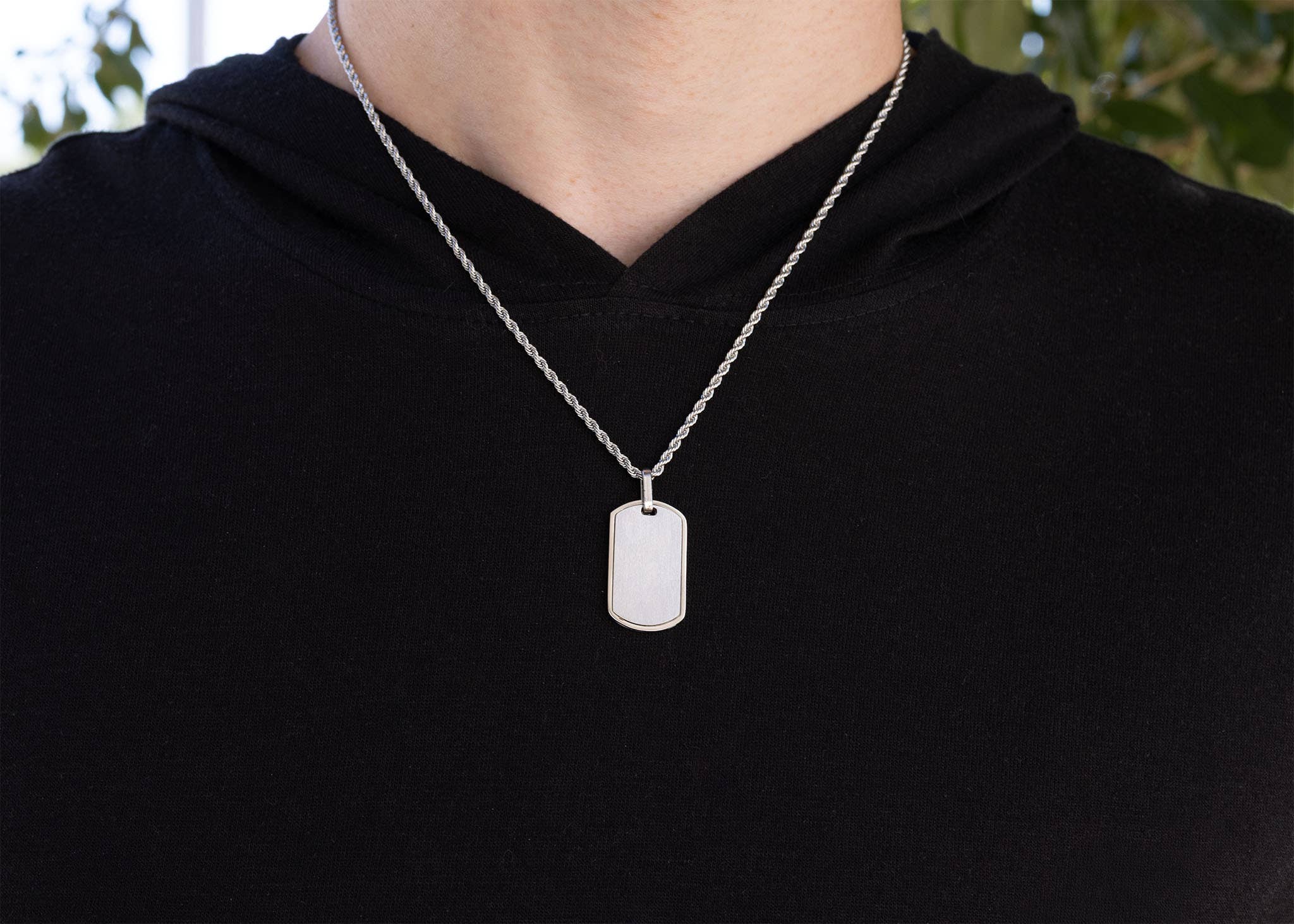 WJW - Wholesale Individual Charm/Pendant - Stainless Steel Engravable Men's Dog Tag Pendant1