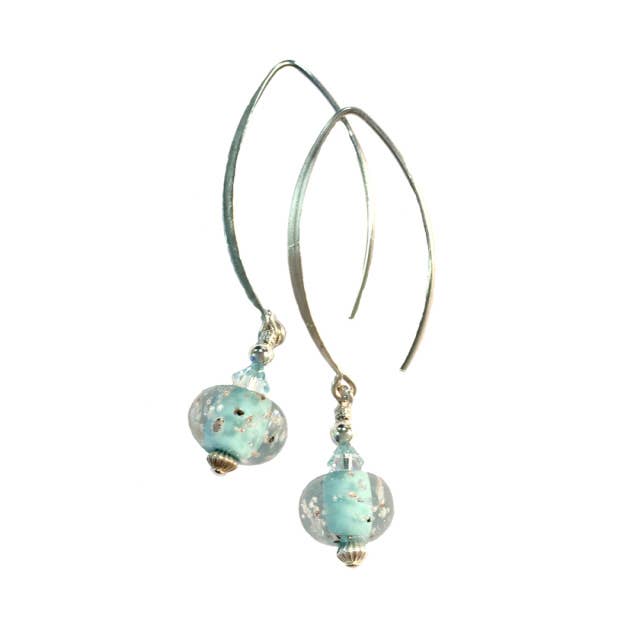 Pendientes Beach Memories Marquise de alambre y arena para venta al por mayor de Beach Memories® Glassworks