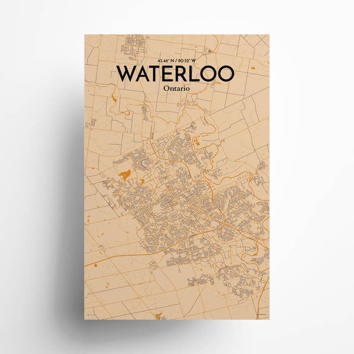 OurPoster.com - Wholesale Poster - Waterloo City Map Poster84