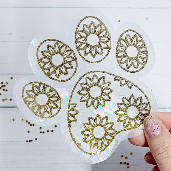 Paw Suncatcher Window Cling for wholesale by DcsDigitalDecorShop