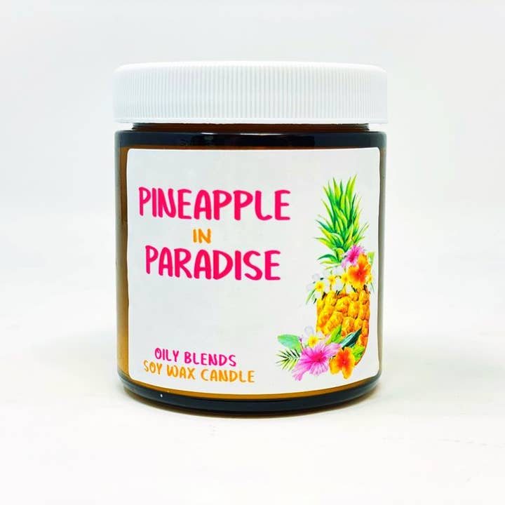 Oily Blends - Wholesale Jar/Filled Candle - Summer Small Candles - 25 Hour Burn Time Soy Wax Candles