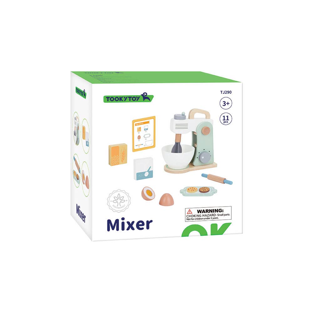 AJ Aguiar - Vendita all'ingrosso Set di giocattoli - Bambini - Set Frullatore Legno 11 Pezzi 3+1