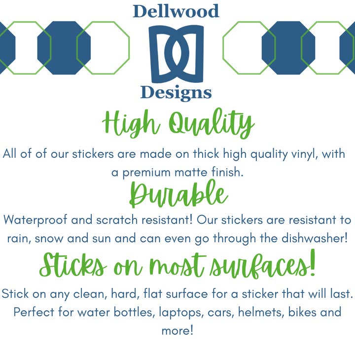 Dellwood Designs – wholesale Sticker – Bluebonnet Flower Sticker3