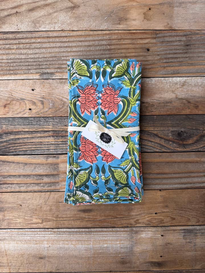 Set of Four Printed Cotton Napkins for wholesale by Belle's Nest
