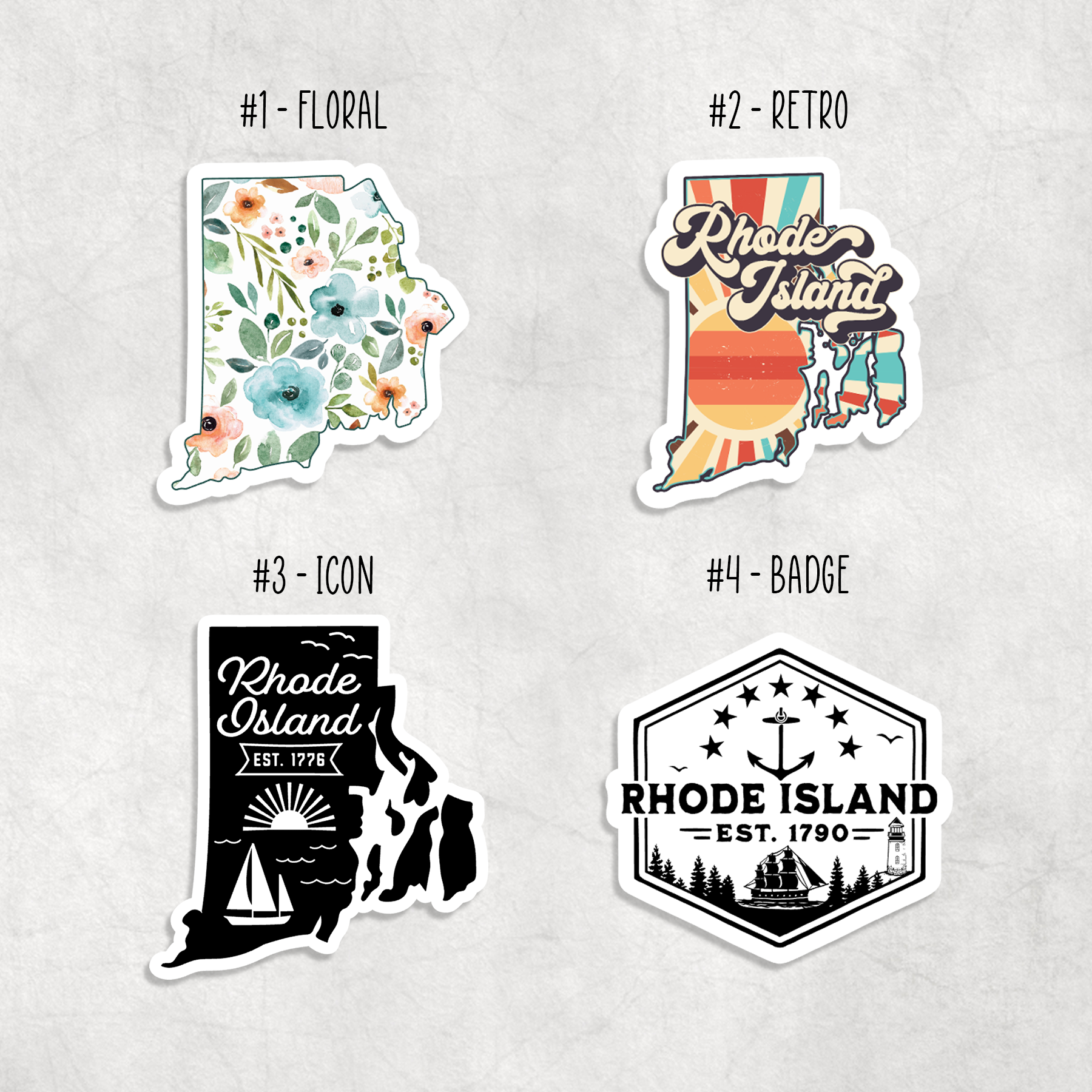 Expression Design Co - Wholesale Sticker - Rhode Island Stickers1