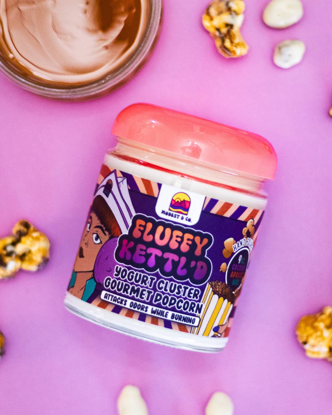 Modest&Co - Wholesale Jar/Filled Candle - Case of 12 - Fluffy Kettl'd Odor Eliminating Candle