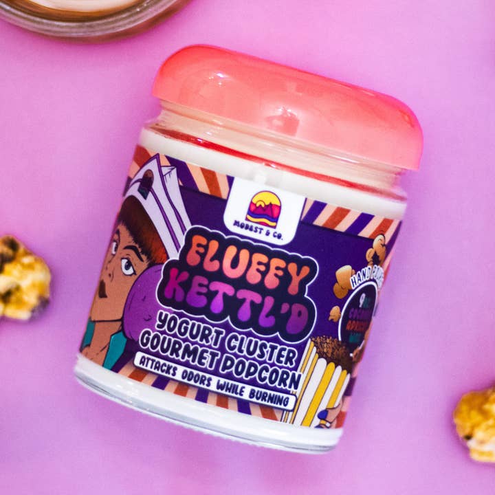 Modest&Co - Wholesale Jar/Filled Candle - Case of 12 - Fluffy Kettl'd Odor Eliminating Candle0