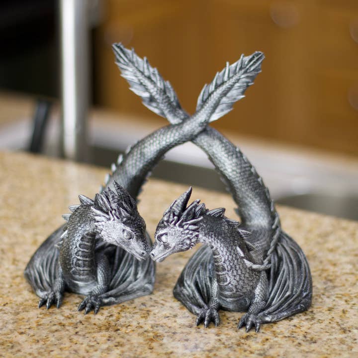 Two-Headed Dragon Book Stand – Fantasy Bookshelf Display for wholesale by Modern Wood Cases