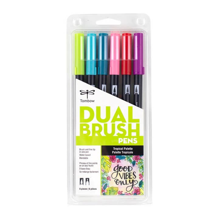 Tropical 6-pack - Dual Brush Pens for wholesale by Hand Lettered Design