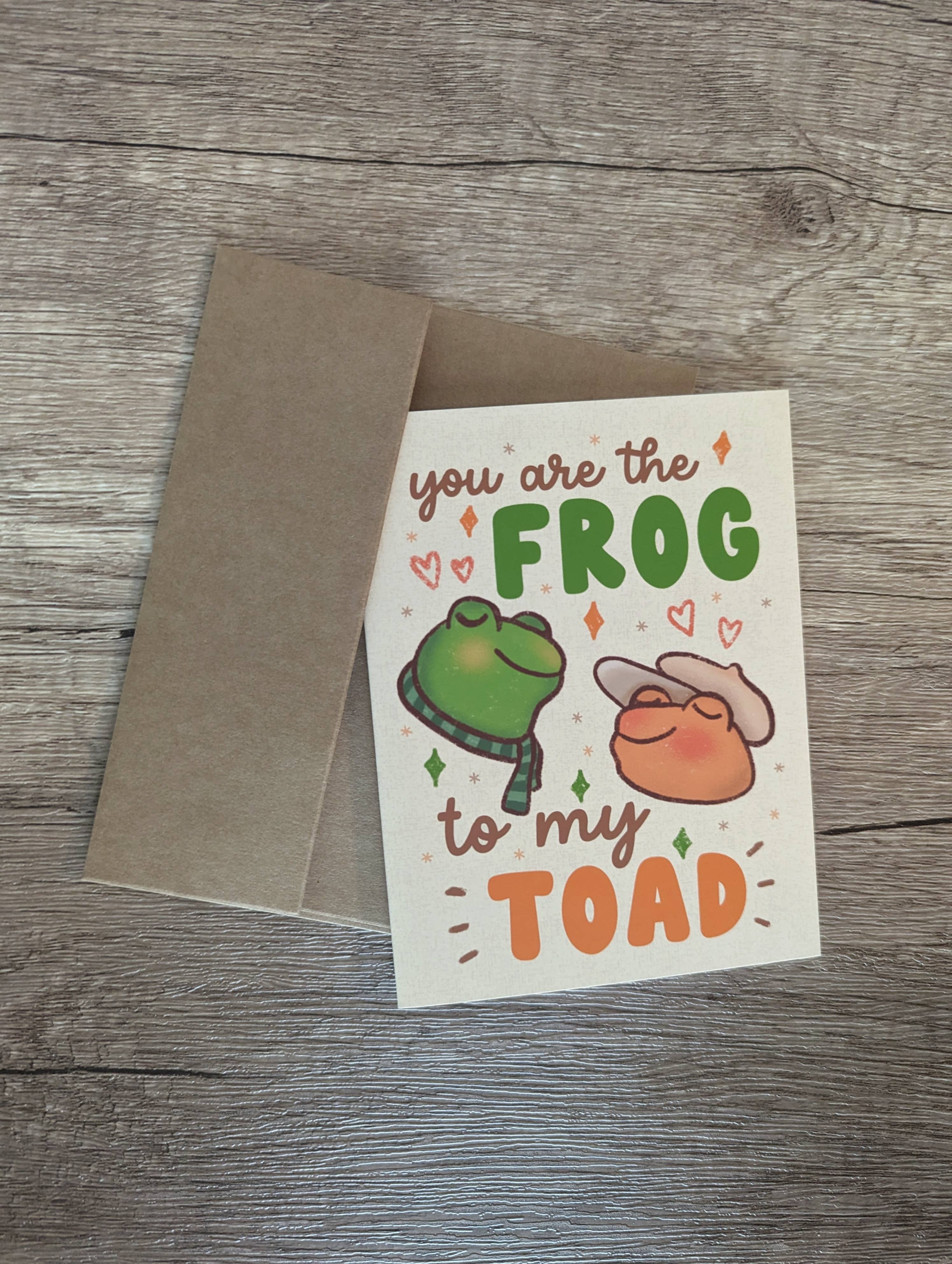 Sadsquatch – wholesale Kärlekskort – Grodan till min padda - söt romantisk gratulationskort1