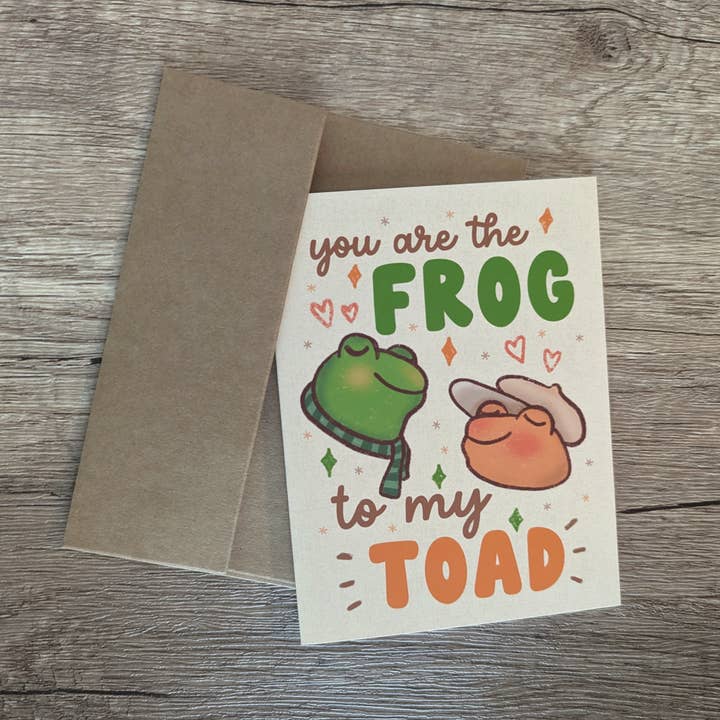 Sadsquatch – wholesale Kärlekskort – Grodan till min padda - söt romantisk gratulationskort1