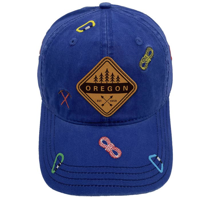 Northern Icons Creations INC - Wholesale Baseball cap – Unisex - Oregon Hiking Adventure Baseball Cap – Outdoor Climbing Rope & Carabiner Embroidered Hat for Travelers3