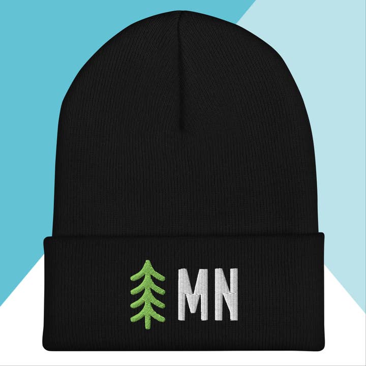 Berretto con risvolto Minnesota Trees per la vendita all'ingrosso da parte di North Owl Apparel