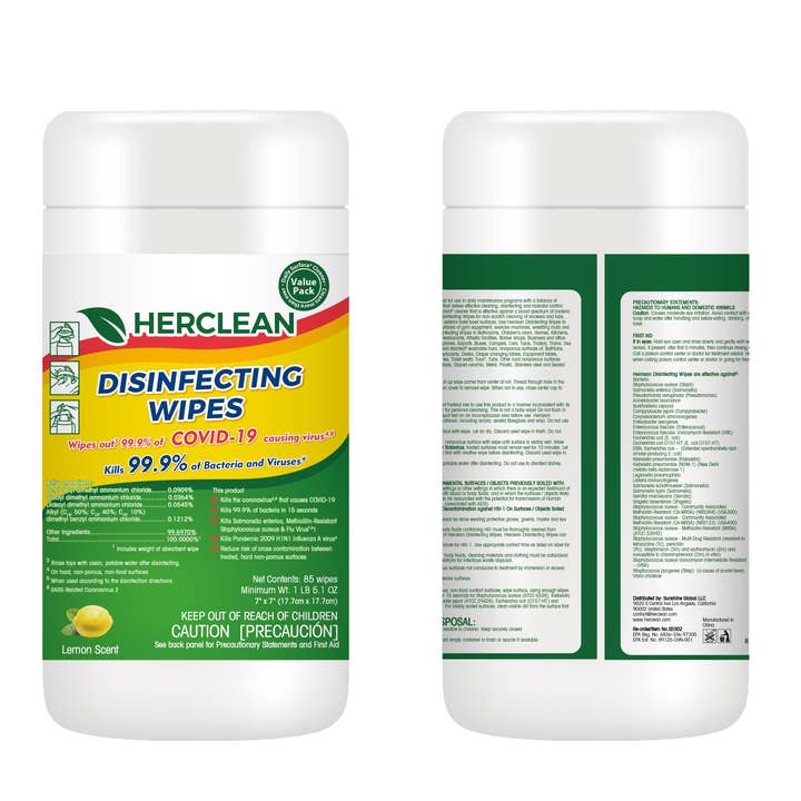 Disinfecting Wipes EPA List N | 85 Count Canister for wholesale by Concentric Health Alliance - CHA Supply