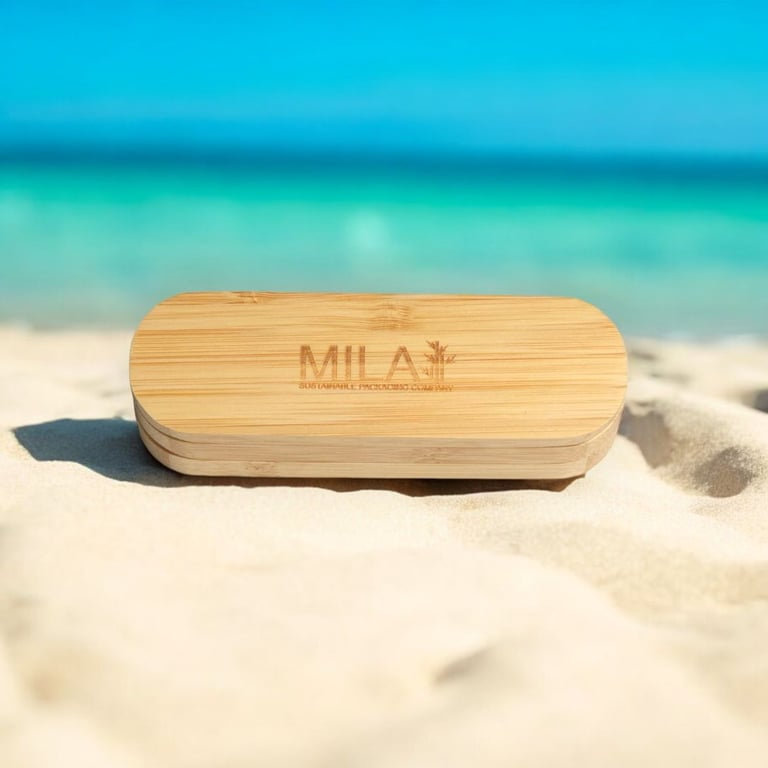 Mila Sustainable Packaging Company - Wholesale Makeup Storage Box - Double Stacked Refillable Bamboo Cosmetic Palette5