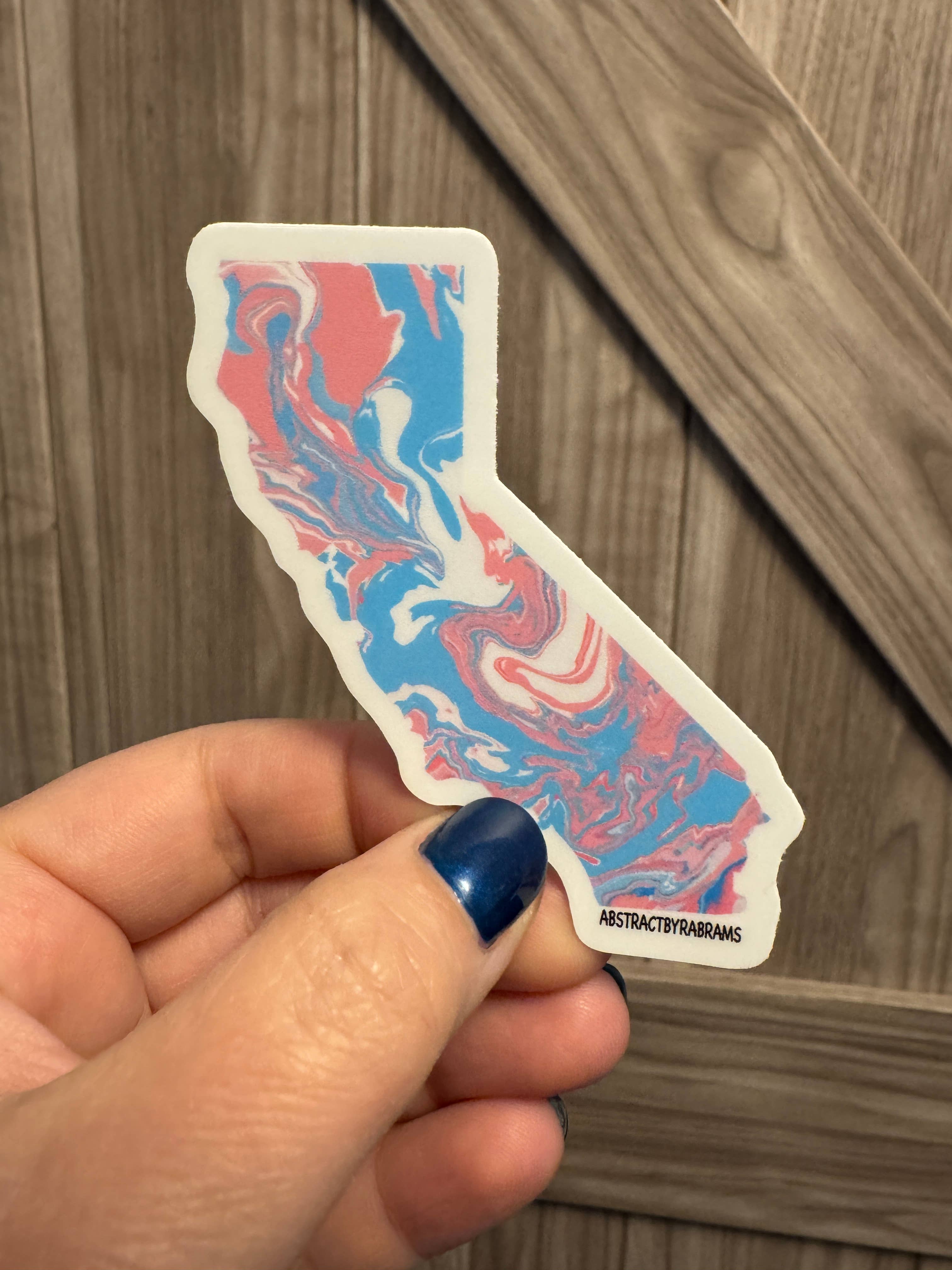 AbstractbyRabrams - Wholesale Sticker - California State Sticker LGBTQ Rainbow Lesbian Trans Pride9