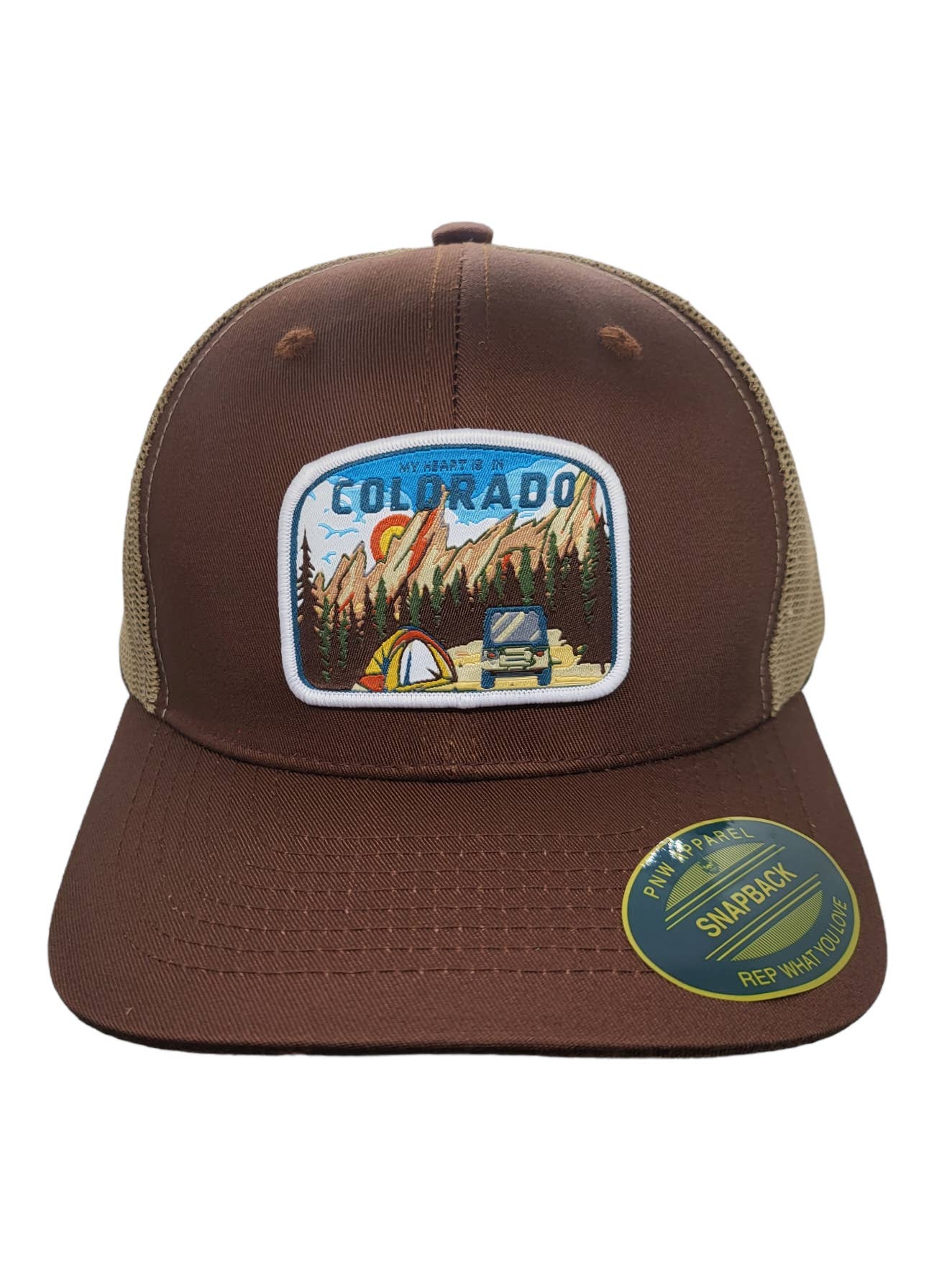 PNW Apparel - Wholesale Trucker Hat - Unisex - Colorado Trucker Hat With My Heart is in Colorado Patch