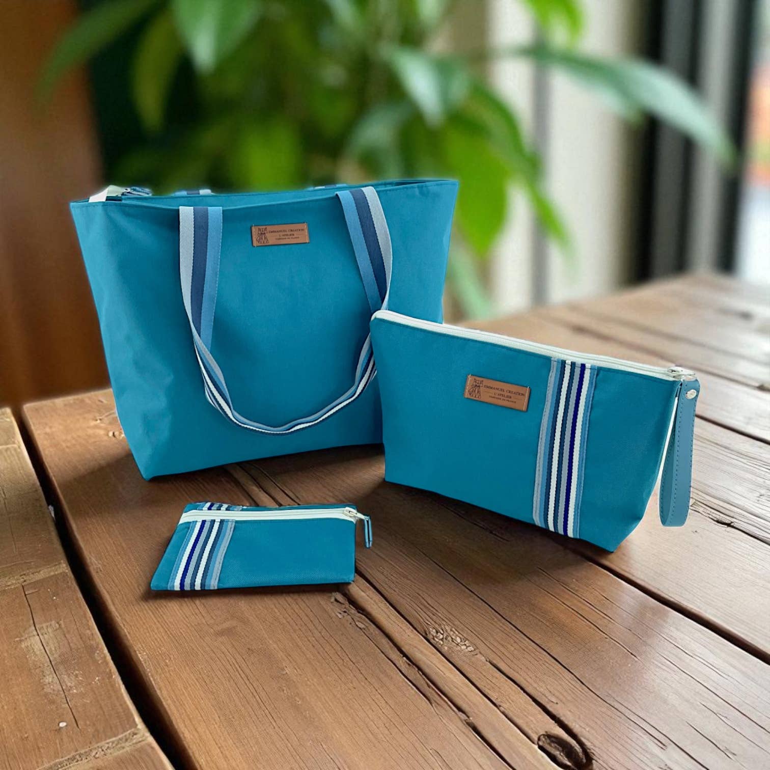 Emmanuel Création - Wholesale Toiletry bag – women's - Travel kit, "Alabama" petrol3