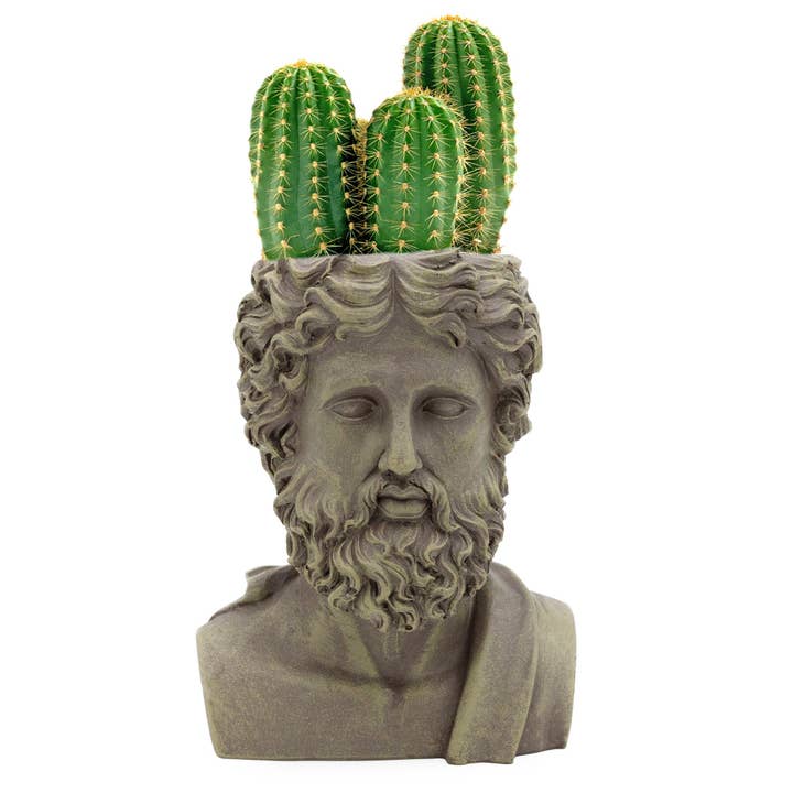Kurated Korner – wholesale Plant pot – Esterno Greek God Zeus Planter Pot