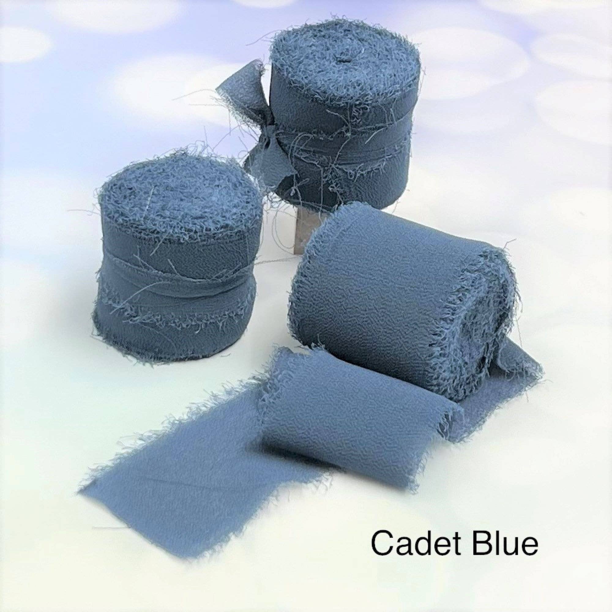 Cathayana - Vendita all'ingrosso Nastri - Confezione regalo - Nastro in chiffon fatto a mano con frange, per bouquet da matrimonio4