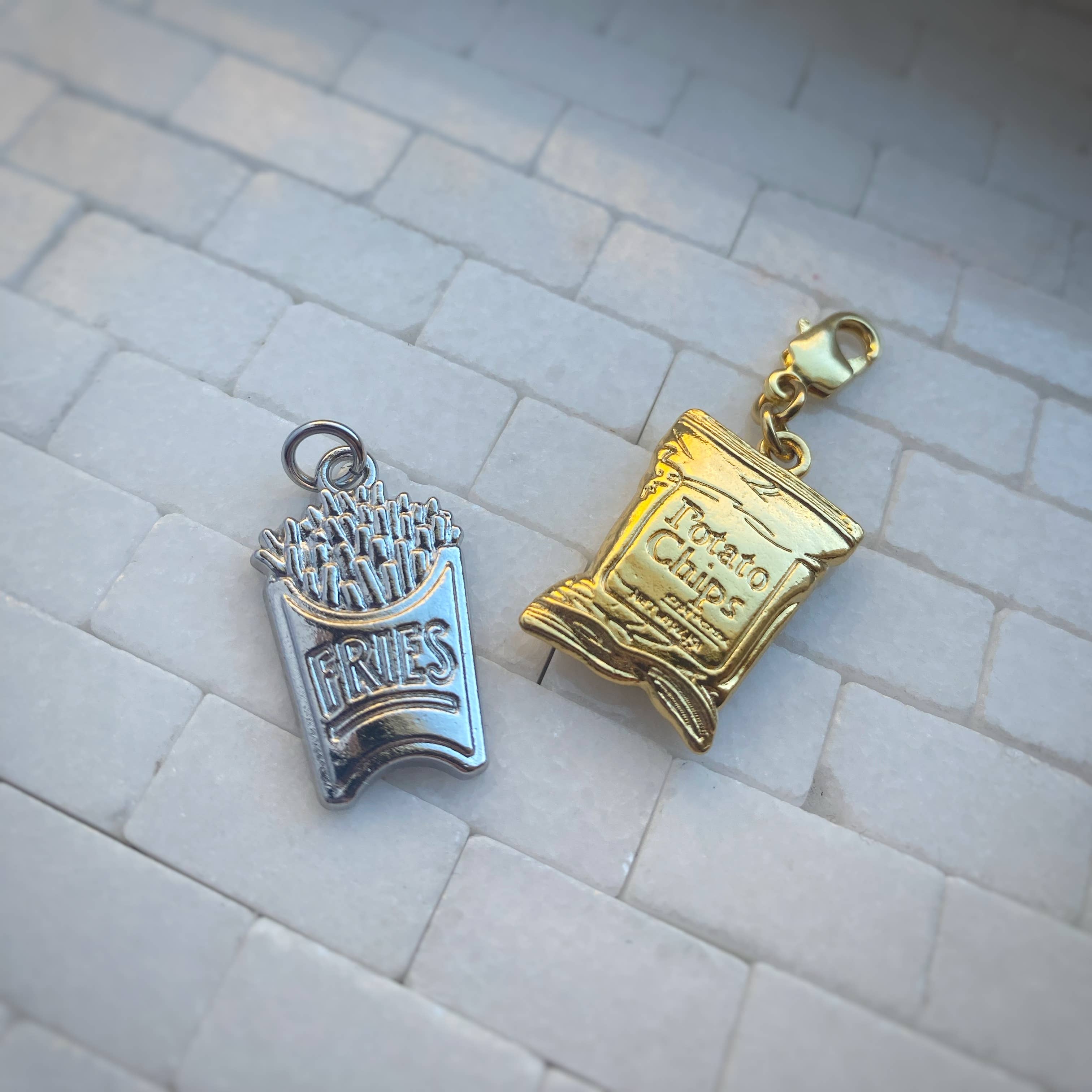 A.Marie Costumes - Wholesale Individual Charm/Pendant - Garlic Wine Cone Chips Dumpling Fries Bread Snack Food Charm6