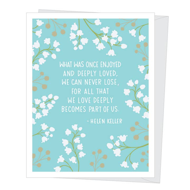 Carte de sympathise/support Helen Keller pour la vente par Apartment 2 Cards