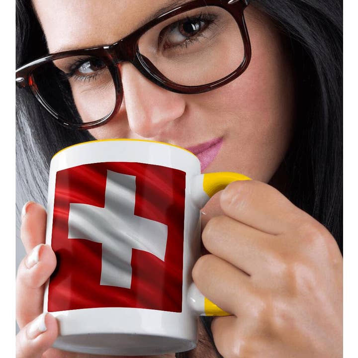 3dRose - Wholesale Coffee Mug - 3dRose, Flag of Switzerland waving in the wind, Mug1