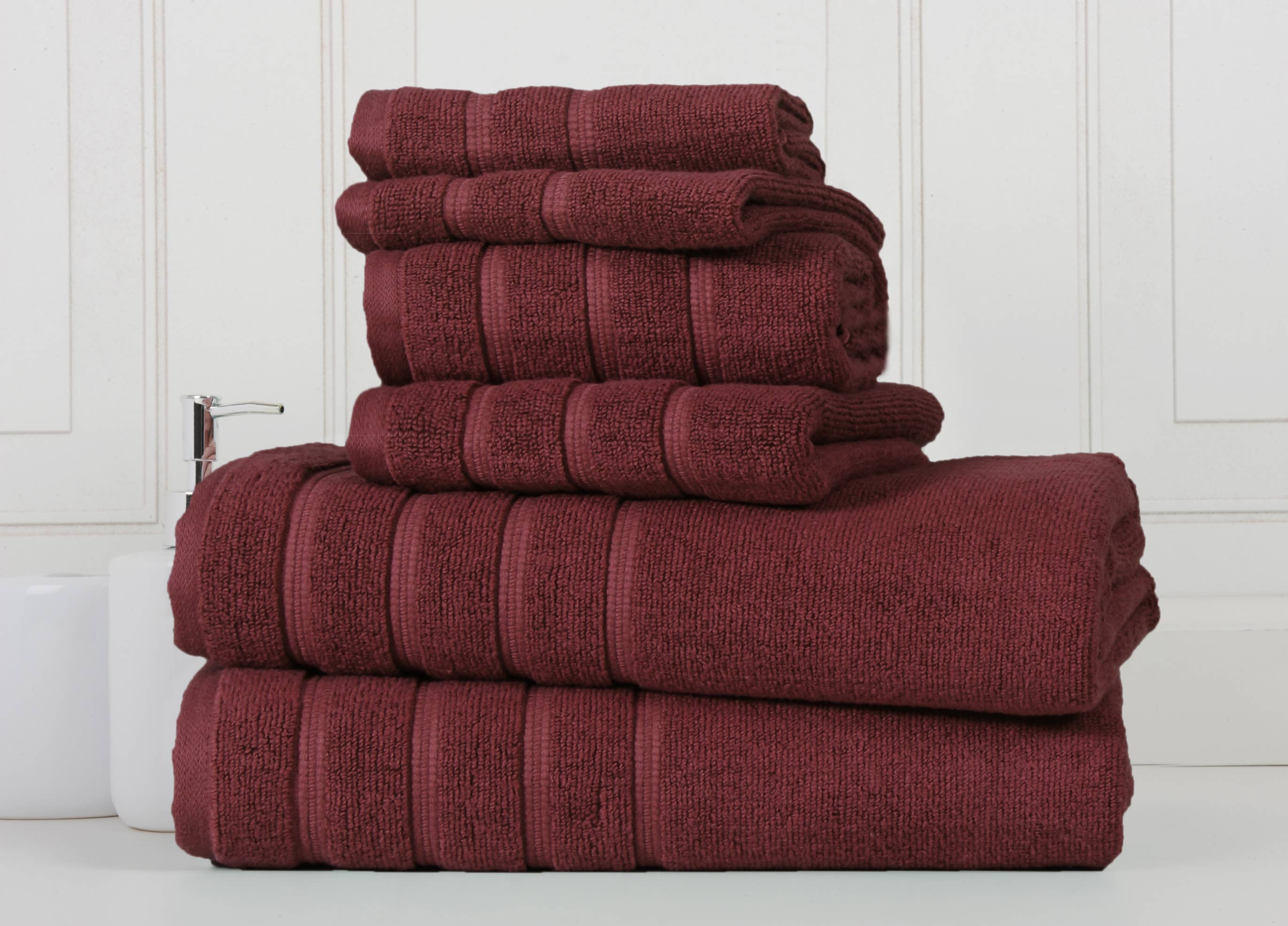 Bed Bath Fashions – wholesale Towel set – Bibb Home 6-Piece Zero Twist Egyptian Cotton Towel Set4