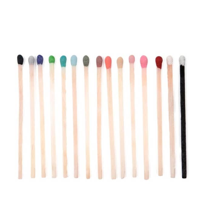 Giften Market - Wholesale Matches - Colorful Apothecary Glass Jar of Matches (7 Color Options)