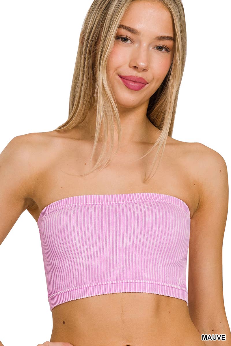 42POPS - Wholesale Bustier - Women's - ",,,.Premium washed seamless rib bandeau top bra7