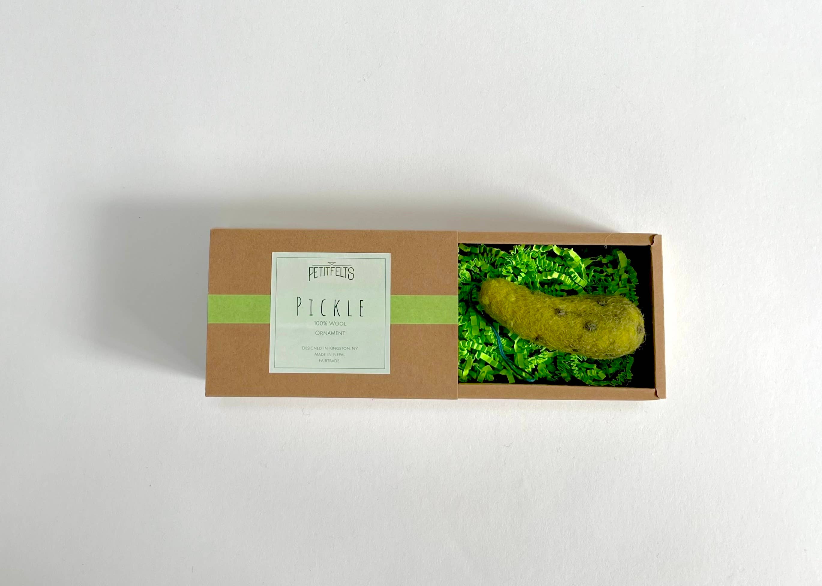 PetitFelts - Wholesale Ornament - Felted Wool Pickle Ornament3